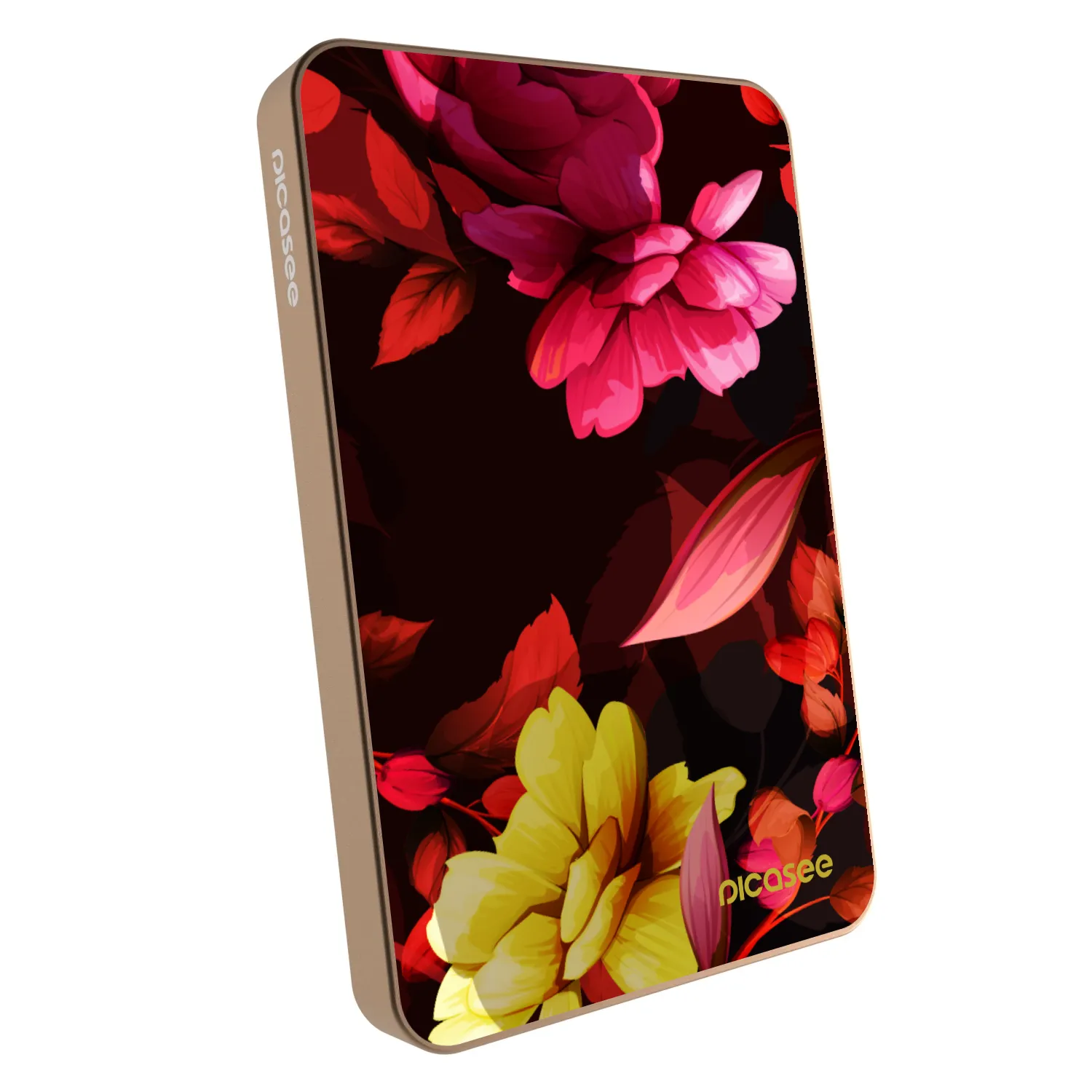 Picasee Powerbank cu MagSafe 5 000 mAh De aur - Dark Peonny