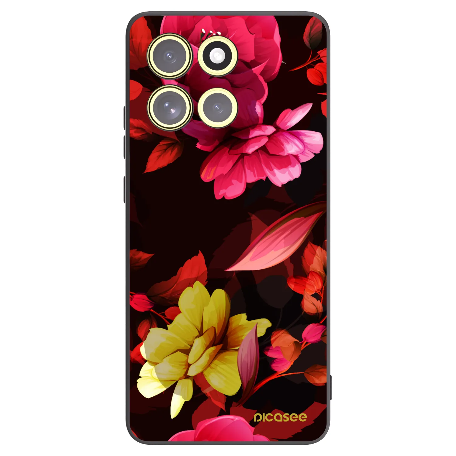 Picasee husă neagră din silicon pentru Motorola Moto G86 5G - Dark Peonny