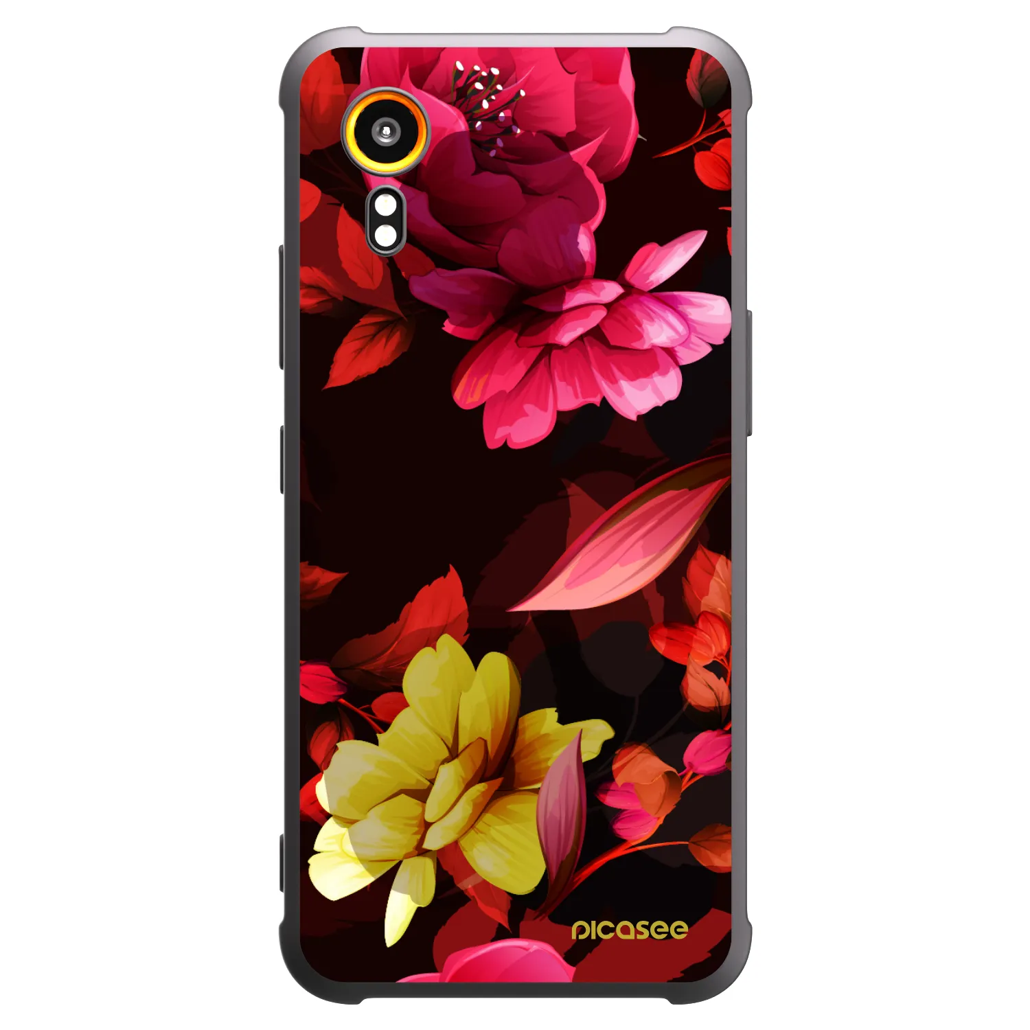 Picasee husă neagră din silicon pentru Samsung Galaxy Xcover 7 - Dark Peonny