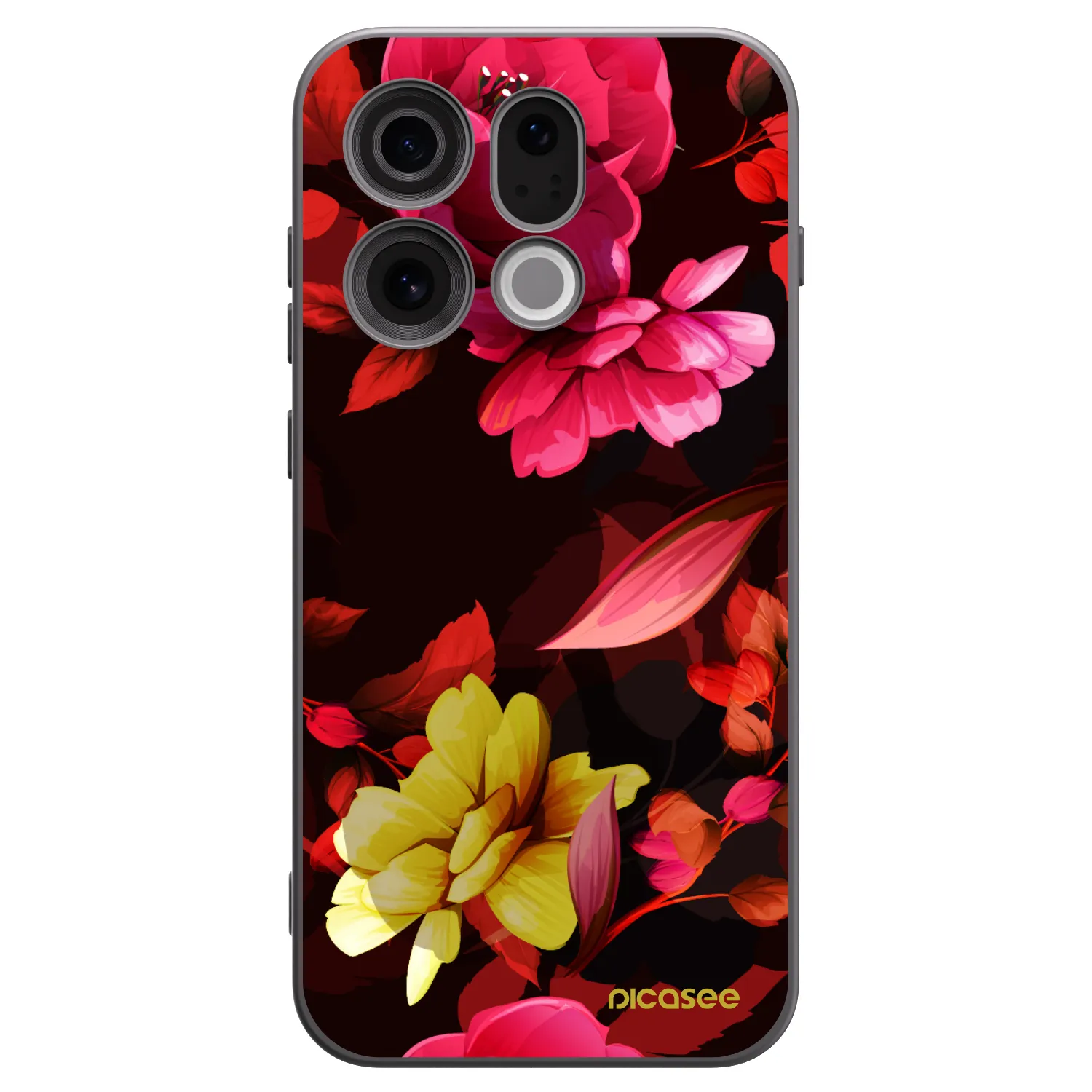 Picasee husă neagră din silicon pentru OPPO Find X9 - Dark Peonny