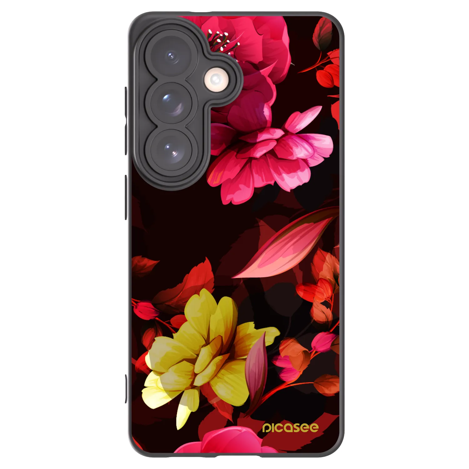 Picasee husă neagră din silicon pentru Samsung Galaxy S26 - Dark Peonny