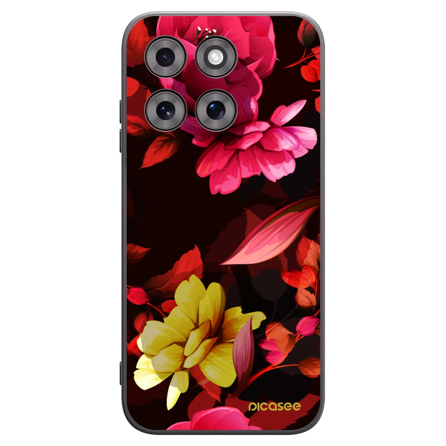 Picasee husă neagră din silicon pentru Motorola Moto G77 - Dark Peonny