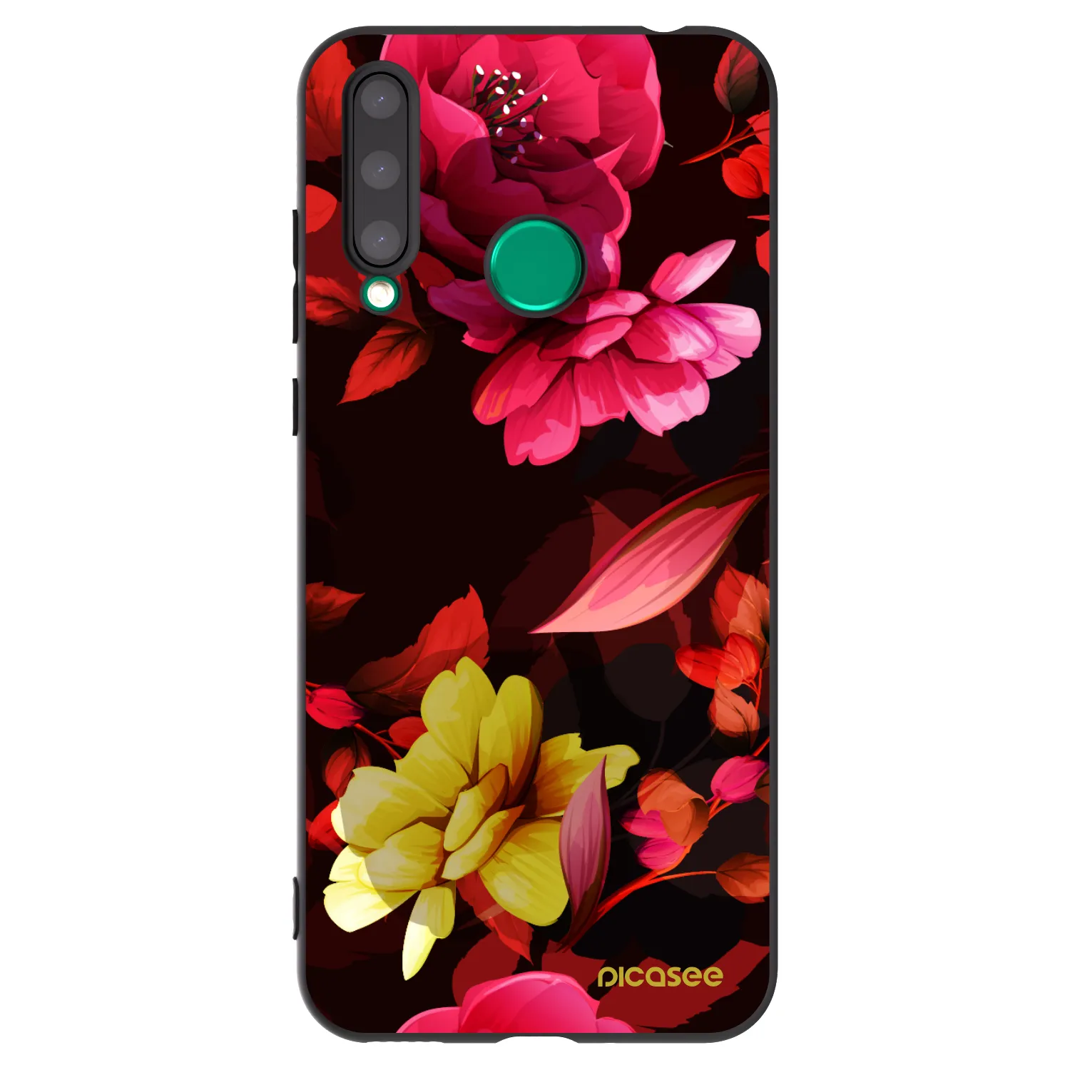 Picasee husă neagră din silicon pentru Honor 20 Lite - Dark Peonny