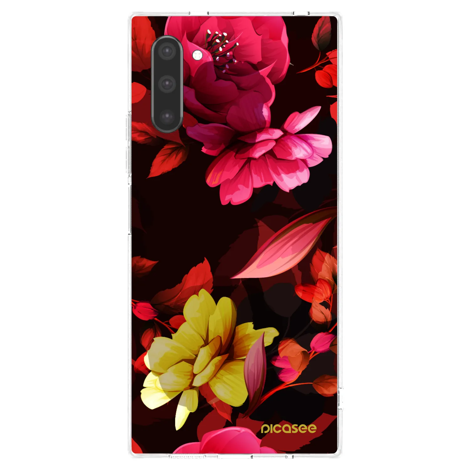 Picasee husă transparentă din silicon pentru Samsung Galaxy Note 10 N970F - Dark Peonny