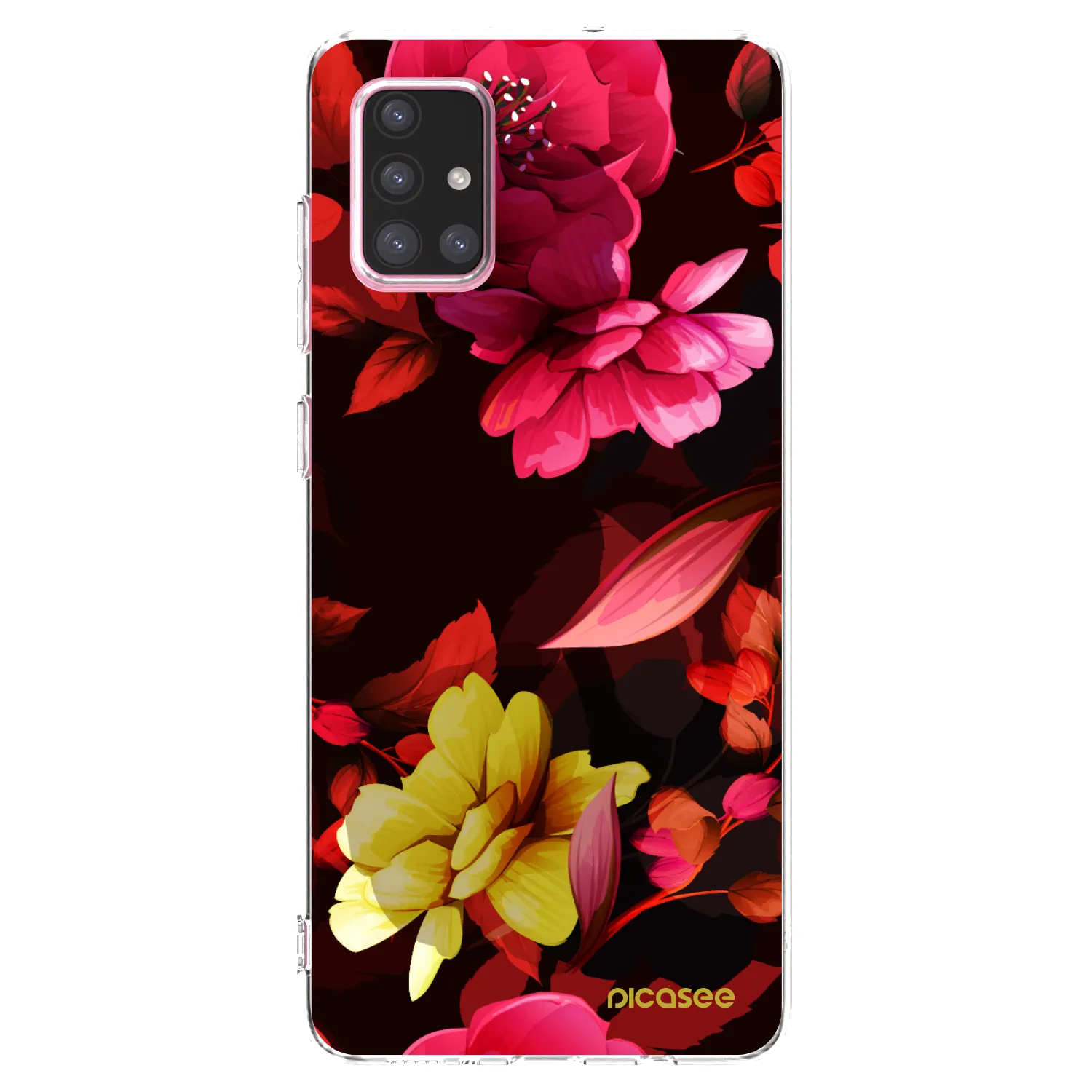 Picasee husă transparentă din silicon pentru Samsung Galaxy A71 A715F - Dark Peonny