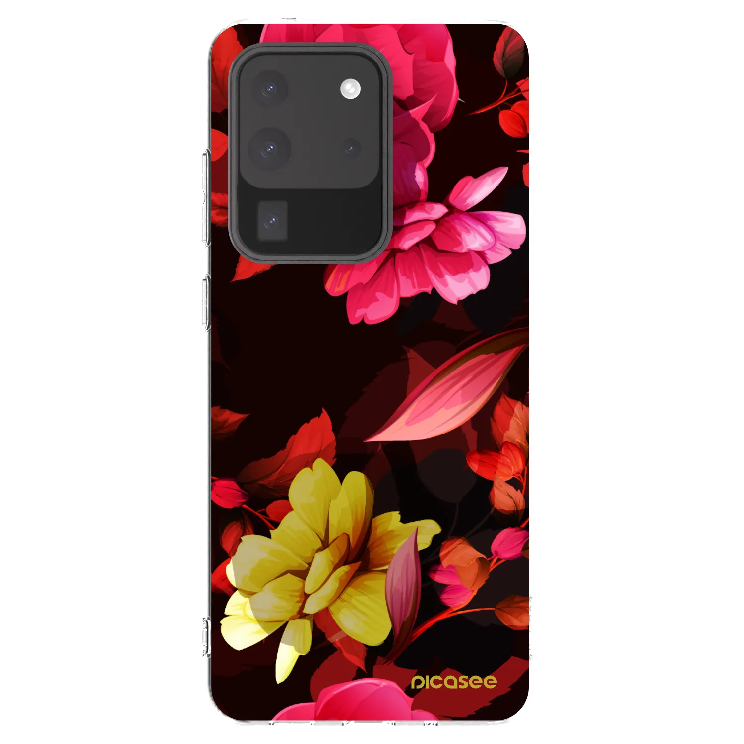 Picasee husă transparentă din silicon pentru Samsung Galaxy S20 Ultra 5G G988F - Dark Peonny