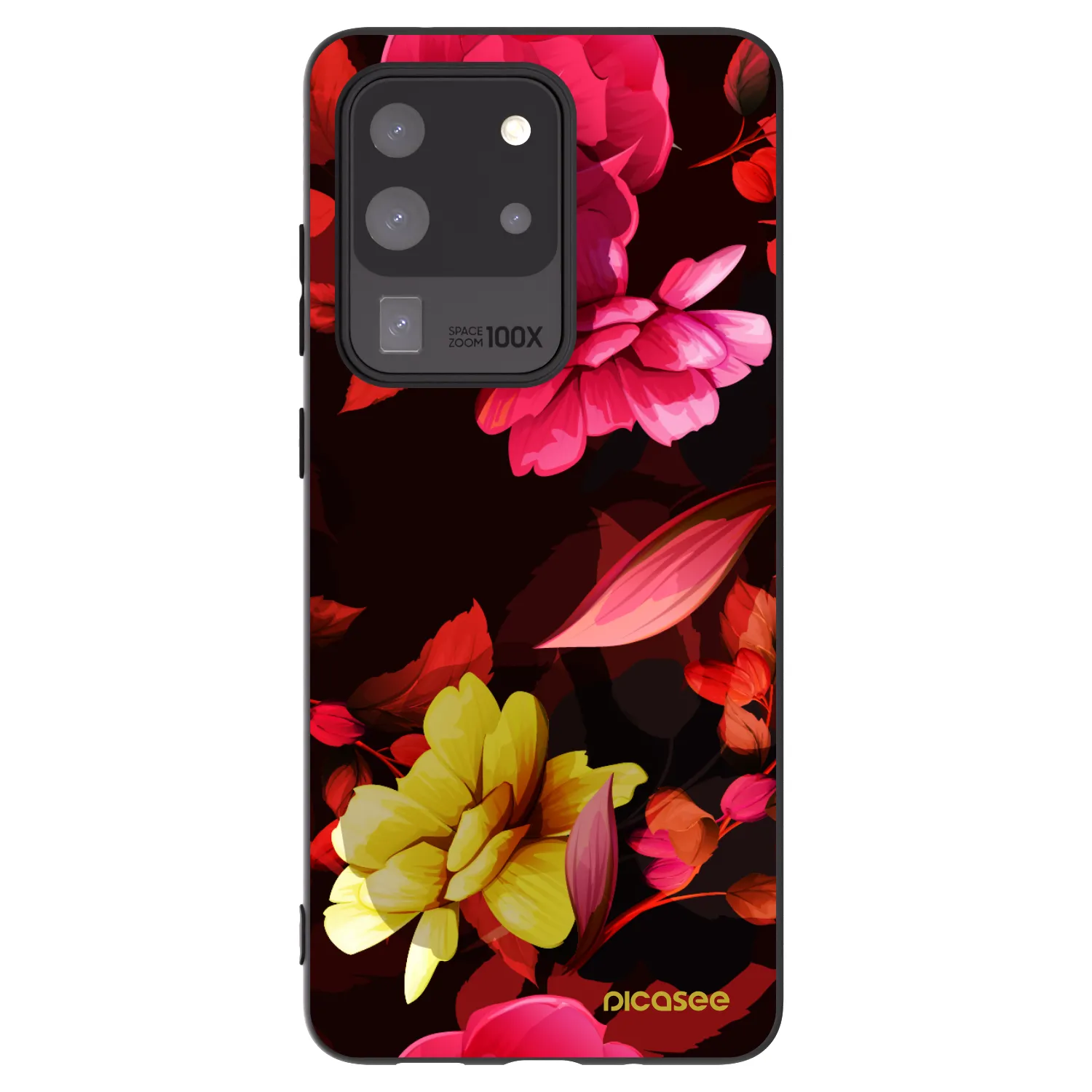 Picasee husă neagră din silicon pentru Samsung Galaxy S20 Ultra 5G G988F - Dark Peonny