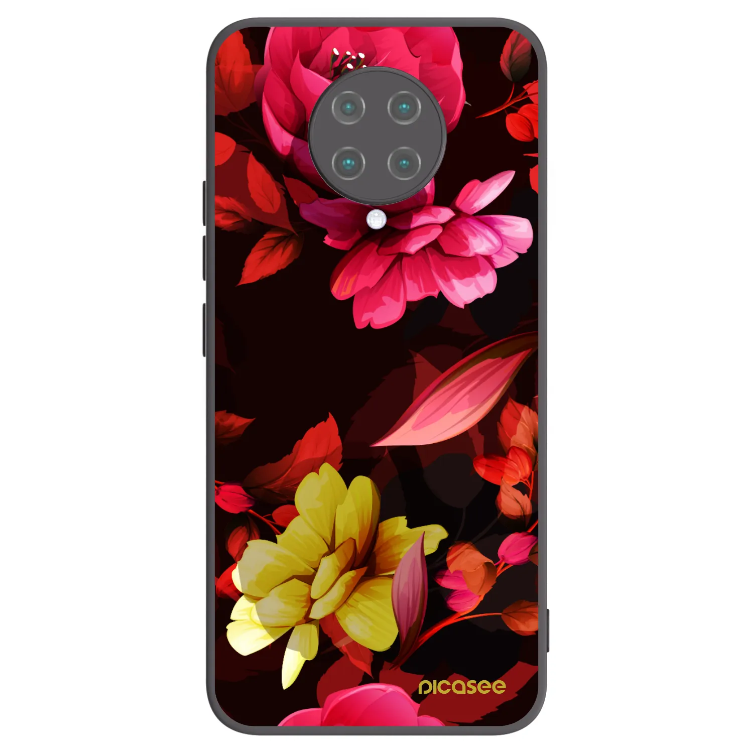 Picasee husă neagră din silicon pentru Xiaomi Poco F2 Pro - Dark Peonny