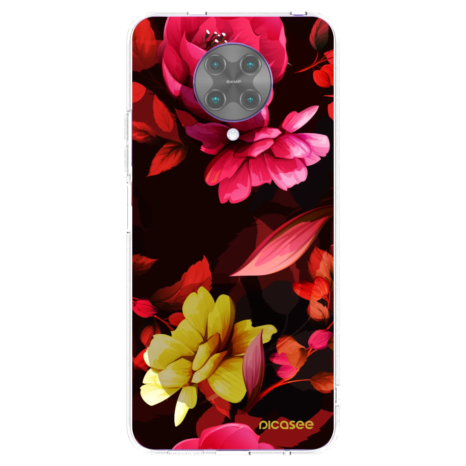 Picasee husă transparentă din silicon pentru Xiaomi Poco F2 Pro - Dark Peonny