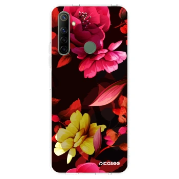 Picasee husă transparentă din silicon pentru Realme 6i - Dark Peonny
