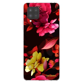 Picasee husă transparentă din silicon pentru Samsung Galaxy A42 A426B - Dark Peonny