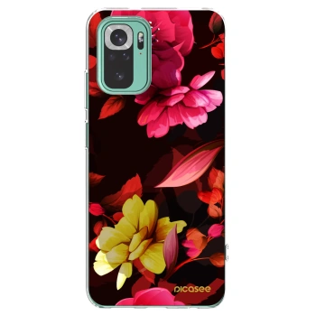 Picasee husă transparentă din silicon pentru Xiaomi Redmi Note 10 Pro - Dark Peonny