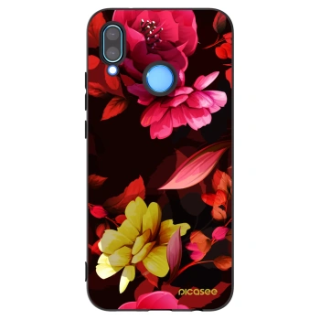 Picasee husă neagră din silicon pentru Huawei P20 Lite - Dark Peonny