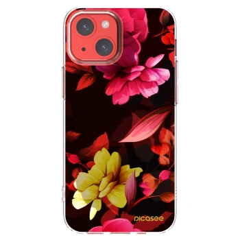 Picasee husă transparentă din silicon pentru Apple iPhone 13 mini - Dark Peonny