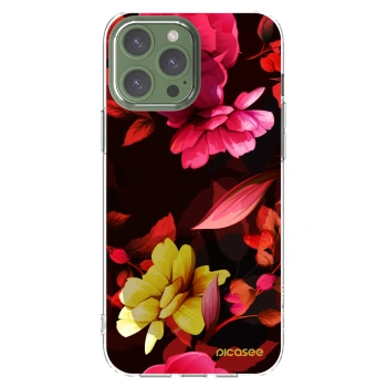 Picasee husă transparentă din silicon pentru Apple iPhone 13 Pro Max - Dark Peonny