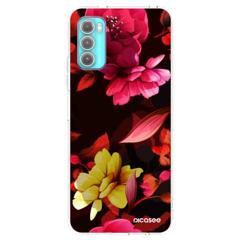 Picasee husă transparentă din silicon pentru Motorola Moto G60 - Dark Peonny