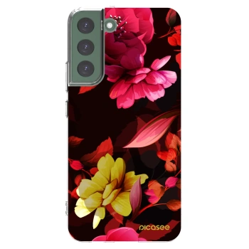Picasee husă transparentă din silicon pentru Samsung Galaxy S22+ 5G - Dark Peonny
