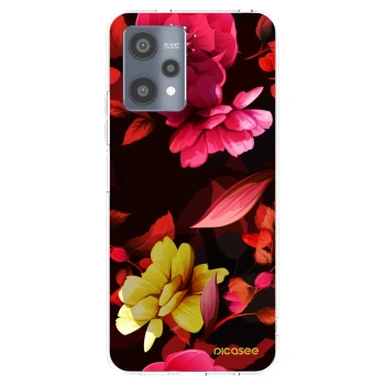 Picasee husă transparentă din silicon pentru Realme 9 Pro 5G - Dark Peonny