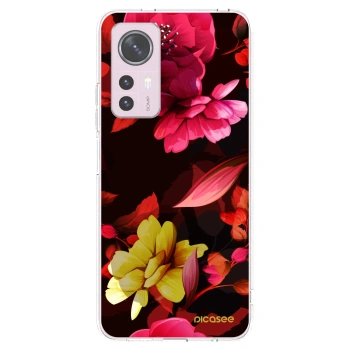 Picasee husă transparentă din silicon pentru Xiaomi 12 - Dark Peonny