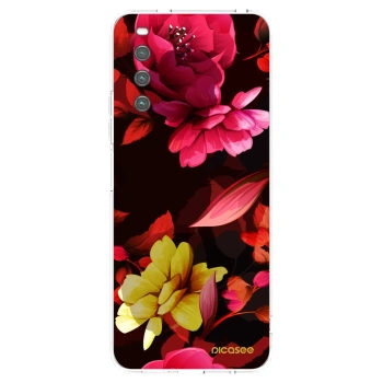 Picasee husă transparentă din silicon pentru Sony Xperia 10 IV 5G - Dark Peonny