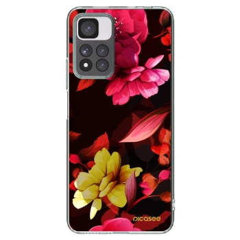 Picasee husă transparentă din silicon pentru Xiaomi Redmi Note 11 Pro+ 5G - Dark Peonny