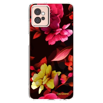 Picasee husă transparentă din silicon pentru Motorola Moto G32 - Dark Peonny