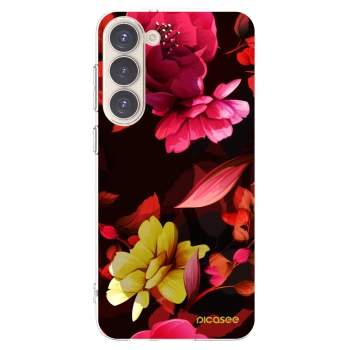 Picasee husă transparentă din silicon pentru Samsung Galaxy S23+ 5G - Dark Peonny