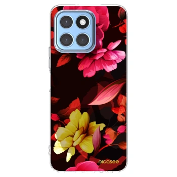 Picasee husă transparentă din silicon pentru Honor X8 5G - Dark Peonny