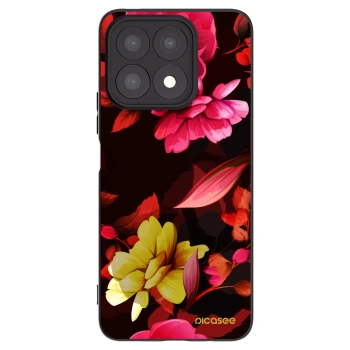 Picasee husă neagră din silicon pentru Honor X8a - Dark Peonny