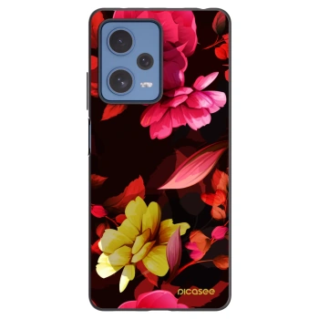 Picasee husă neagră din silicon pentru Xiaomi Redmi Note 12 Pro 5G - Dark Peonny