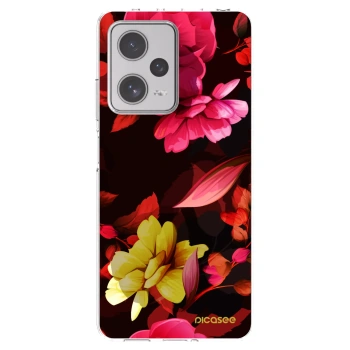 Picasee husă transparentă din silicon pentru Xiaomi Redmi Note 12 Pro+ 5G - Dark Peonny
