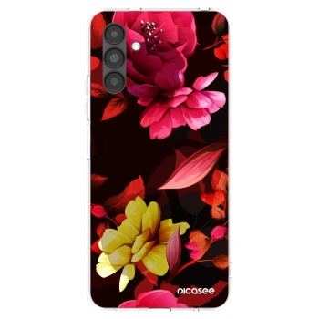 Picasee husă transparentă din silicon pentru Samsung Galaxy A04s A047F - Dark Peonny