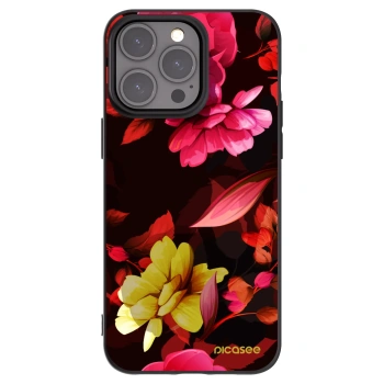 Picasee husă neagră din silicon pentru Apple iPhone 15 Pro Max - Dark Peonny