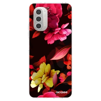 Picasee husă transparentă din silicon pentru Motorola Moto G51 - Dark Peonny