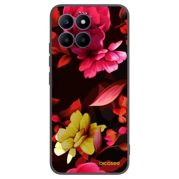 Picasee husă neagră din silicon pentru Honor 70 Lite - Dark Peonny
