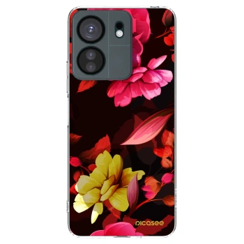 Picasee husă transparentă din silicon pentru Xiaomi Redmi 13C 4G - Dark Peonny