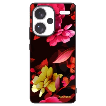 Picasee husă neagră din silicon pentru Xiaomi Redmi Note 13 Pro+ 5G - Dark Peonny