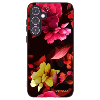 Picasee husă neagră din silicon pentru Samsung Galaxy A35 5G A356B - Dark Peonny