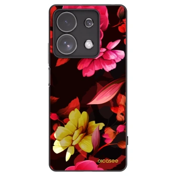 Picasee husă neagră din silicon pentru Xiaomi Redmi Note 13 Pro 4G - Dark Peonny