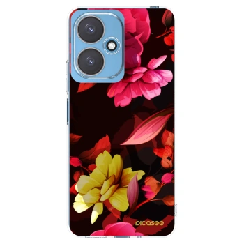 Picasee husă transparentă din silicon pentru Xiaomi Redmi 13C 5G - Dark Peonny