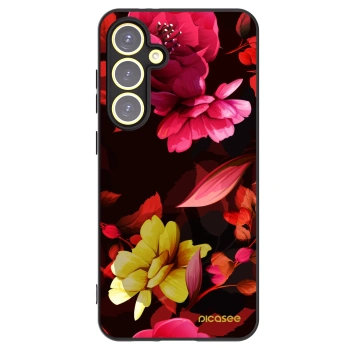 Picasee husă neagră din silicon pentru Samsung Galaxy S24 FE S721B - Dark Peonny