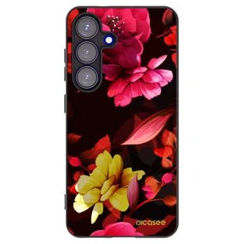 Picasee husă neagră din silicon pentru Samsung Galaxy S25 5G - Dark Peonny