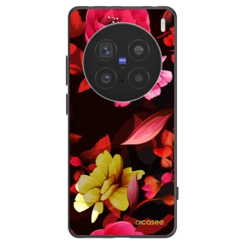 Picasee husă neagră din silicon pentru Vivo X200 Pro - Dark Peonny
