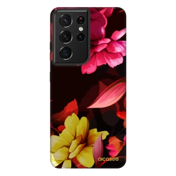 Picasee Fashion Case pentru Samsung Galaxy S21 Ultra 5G G998B - Dark Peonny