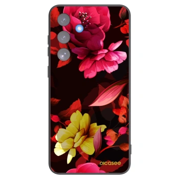 Picasee husă neagră din silicon pentru Samsung Galaxy S25 FE 5G - Dark Peonny