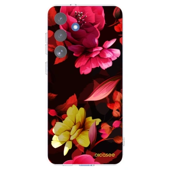 Picasee husă transparentă din silicon pentru Samsung Galaxy S25 FE 5G - Dark Peonny