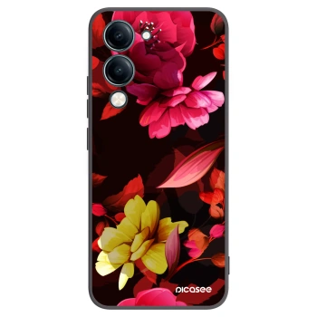 Picasee husă neagră din silicon pentru Vivo Y29s 5G - Dark Peonny