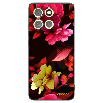 Picasee husă neagră din silicon pentru Motorola Moto G86 Power 5G - Dark Peonny