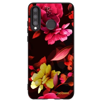 Picasee husă neagră din silicon pentru Huawei P30 Lite - Dark Peonny