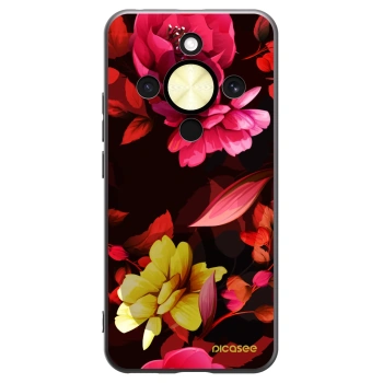 Picasee husă neagră din silicon pentru Honor Magic8 Lite 5G - Dark Peonny